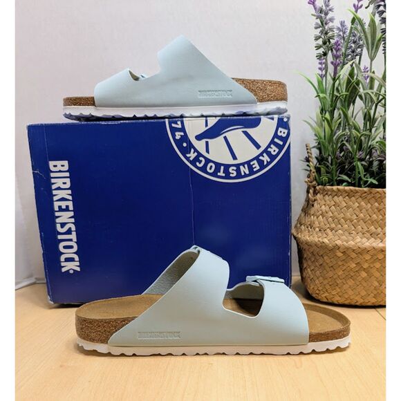 Birkenstock Arizona Birko-Flor Surf Green Slide Sandals Women's 10 EU 41 NIB - Picture 8 of 14